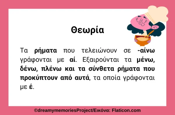 Ρήματα σε αίνω και εξαιρέσεις