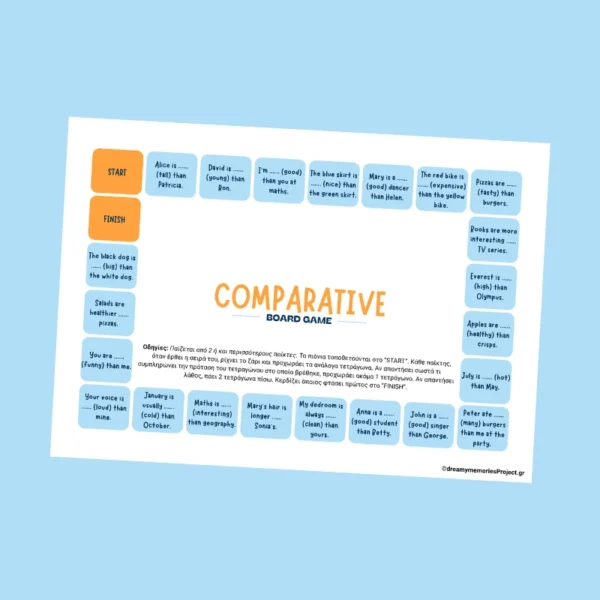 Παιχνίδια αγγλικών για παιδιά Comparisons
