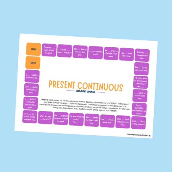 Παιχνίδια αγγλικών για παιδιά Present Continuous